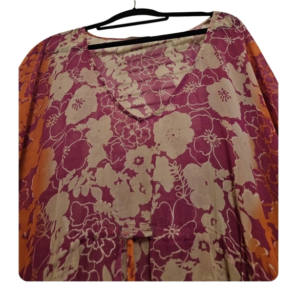 Pink Floral Women's Swim Cover-Up - Picture 4 of 8